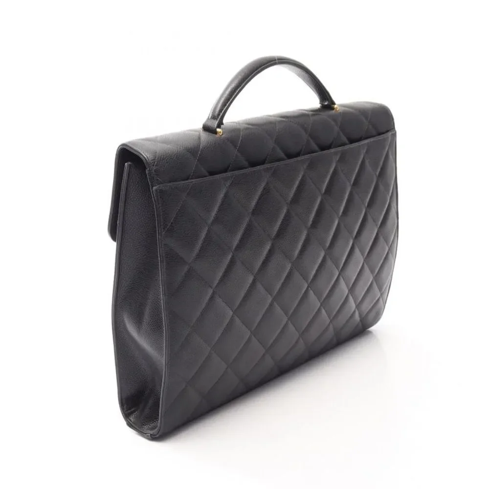 CHANEL Matelasse Grained Calf Briefcase